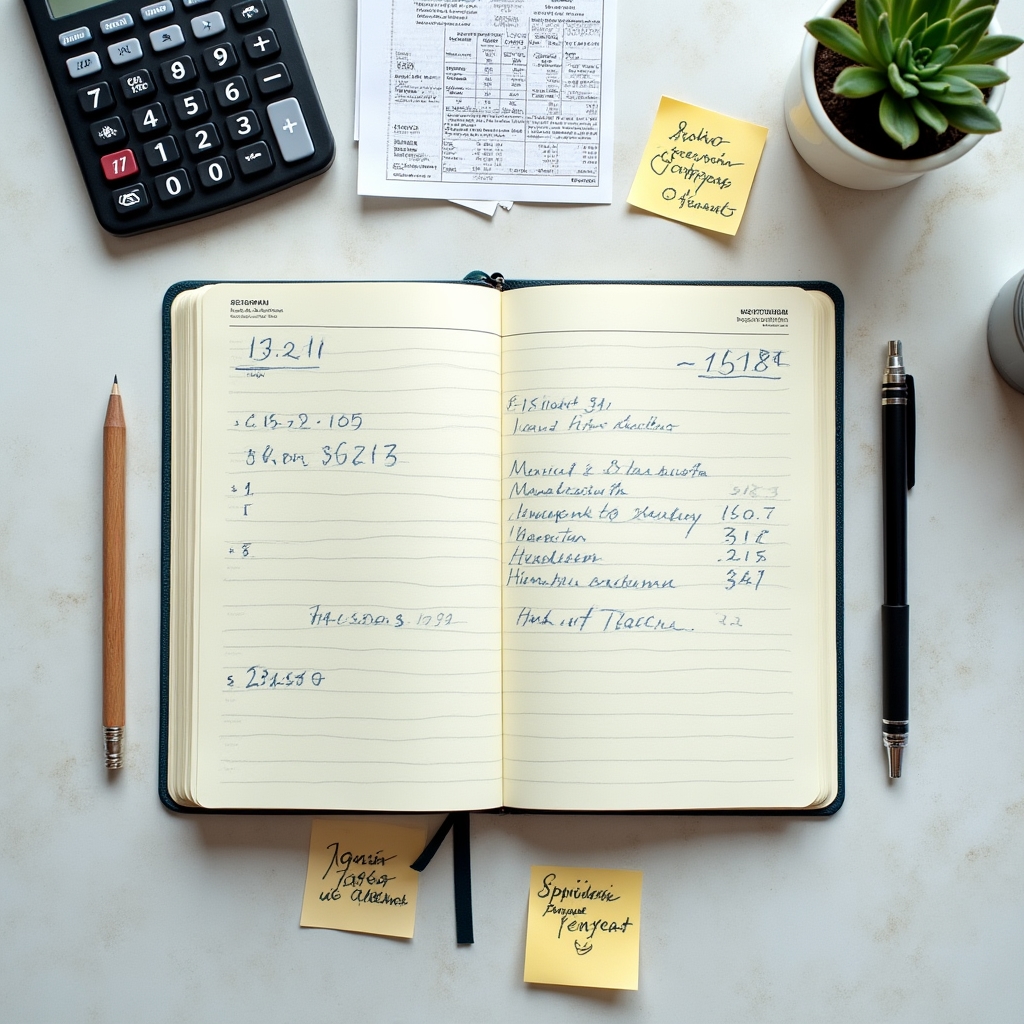 Расчёт оборота в рабочем блокноте предпринимателя